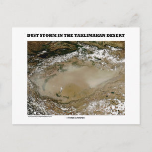 Staubsturm in der Taklimakan-Wüste - Bild Erde Postkarte