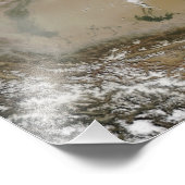 Staubsturm in der Taklimakan-Wüste, China Western Fotodruck (Ecke)