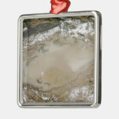 Staubsturm in der Taklimakan-Wüste, China Western Ornament Aus Metall (Links)