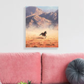 Staubsturm Mustang Berg Gemälde Leinwanddruck (Insitu (Wohnzimmer))