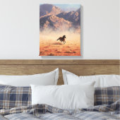 Staubsturm Mustang Berg Gemälde Leinwanddruck (Insitu (Schlafzimmer))