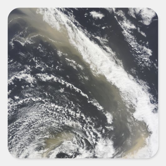 Staubsturm über dem Tasmansee Quadratischer Aufkleber (Vorderseite)