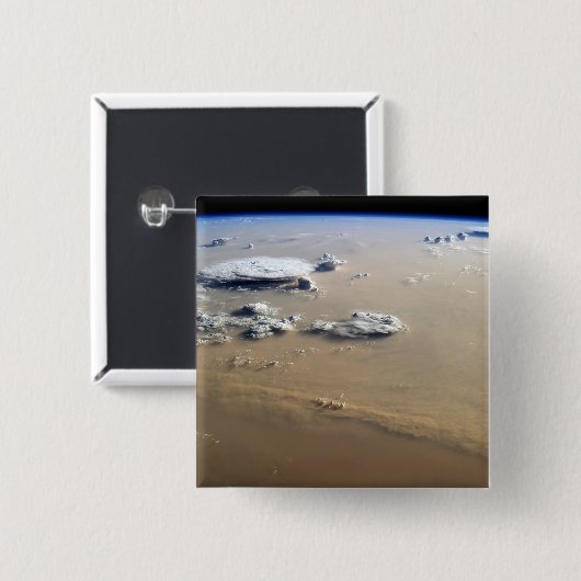 Staubsturm über die Sandmeere der Wüste Sahara. Button (Vorne & Hinten)