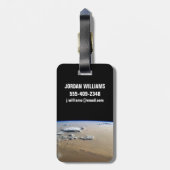 Staubsturm über die Sandmeere der Wüste Sahara. Gepäckanhänger (Rückseite vertikal)