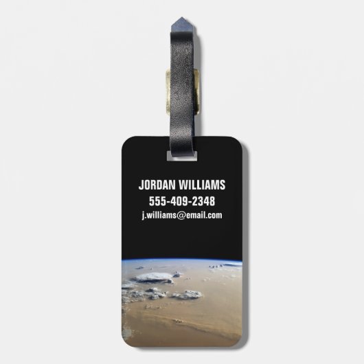 Staubsturm über die Sandmeere der Wüste Sahara. Gepäckanhänger (Rückseite vertikal)