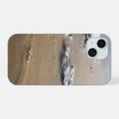 Staubsturm über die Sandmeere der Wüste Sahara. iPhone 15 Hülle (Rückseite (Horizontal))