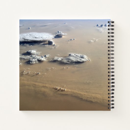 Staubsturm über die Sandmeere der Wüste Sahara. Notizblock (Rückseite)