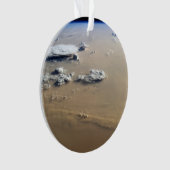 Staubsturm über die Sandmeere der Wüste Sahara. Ornament (Vorderseite)