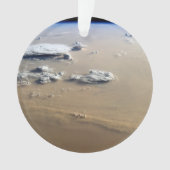 Staubsturm über die Sandmeere der Wüste Sahara. Ornament (Vorderseite)