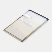 Staubsturm über die Sandmeere der Wüste Sahara. Post-it Klebezettel (angewinkelt)