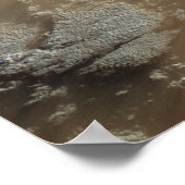 Staubsturm über die Sandmeere der Wüste Sahara. Poster (Ecke)