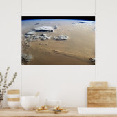 Staubsturm über die Sandmeere der Wüste Sahara. Poster (Küche)