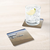 Staubsturm über die Sandmeere der Wüste Sahara. Rechteckiger Pappuntersetzer (Vor Ort)