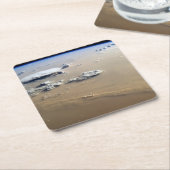 Staubsturm über die Sandmeere der Wüste Sahara. Rechteckiger Pappuntersetzer (angewinkelt)