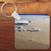 Staubsturm über die Sandmeere der Wüste Sahara. Schlüsselanhänger (Vorderseite)