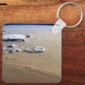 Staubsturm über die Sandmeere der Wüste Sahara. Schlüsselanhänger (Rückseite)