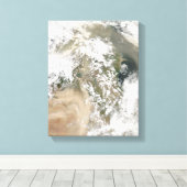 Staubstürme im Nahen Osten Leinwanddruck (Insitu (Holzboden))