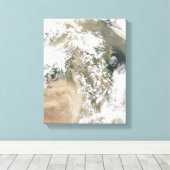 Staubstürme im Nahen Osten Leinwanddruck (Insitu (Holzboden))