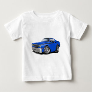 Staubtuch-Blau-Schwarzes Auto 1970-74 Baby T-shirt