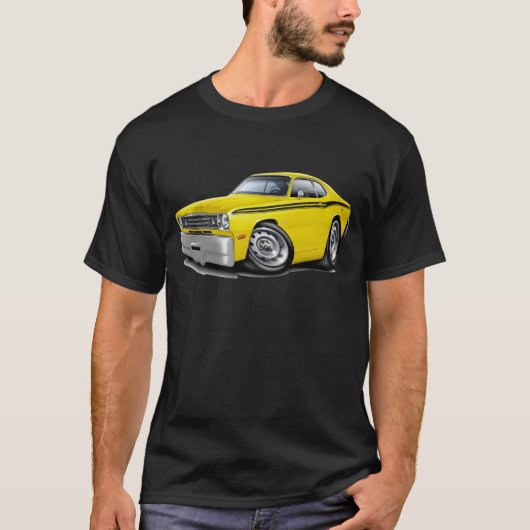 Staubtuch-Gelb-Schwarzes Auto 1970-74 T-Shirt (Vorderseite)