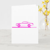 Staubtuch-rosa Auto 1970-74 Karte (Gelbe Blume)