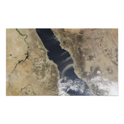 Staubwolken blasen vor der Küste Saudi-Arabiens Fotodruck (Vorne)