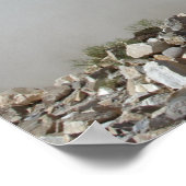 Staubwolken, die durch die Rotorabwaschanlage ange Poster (Ecke)