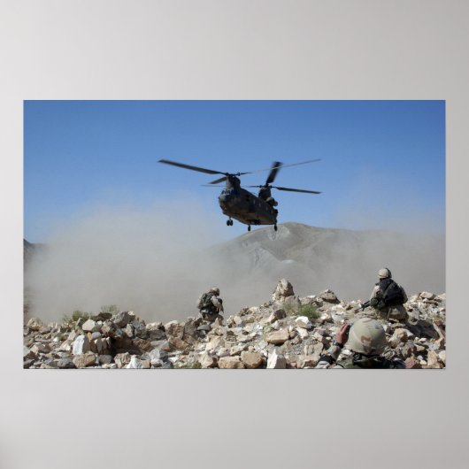 Staubwolken, die durch die Rotorabwaschanlage ange Poster (Vorne)