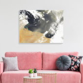 Staubwolken, die vor der nordafrikanischen Küste w Leinwanddruck (Insitu (Wohnzimmer))