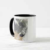Staubwolken, die vor der nordafrikanischen Küste w Tasse (Vorderseite Links)