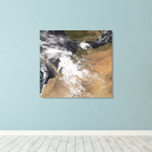 Staubwolken vor der marokkanischen Küste Leinwanddruck (Insitu (Holzboden))