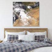Staubwolken vor der marokkanischen Küste Leinwanddruck (Insitu (Schlafzimmer))