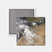 Staubwolken vor der marokkanischen Küste Magnet (Vorderseite/Rückseite)