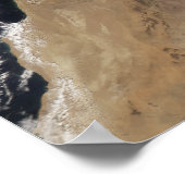 Staubwolken vor der marokkanischen Küste Poster (Ecke)