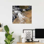 Staubwolken vor der marokkanischen Küste Poster (Heimbüro)