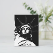 Staue von Liberty Postcard Custom New York Postcar Postkarte (Stehend Vorderseite)