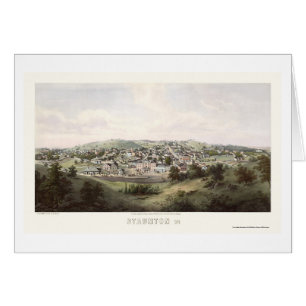 Staunton, panoramische Karte VA - 1857