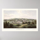 Staunton, VA Panoramic Map - 1857 Poster (Vorne)