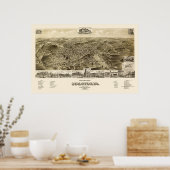 Staunton, VA Panoramic Map - 1891 Poster (Küche)