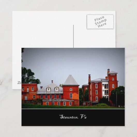 Staunton Va Postkarte (Vorne/Hinten)