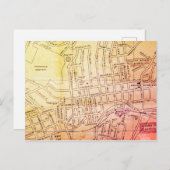 Staunton, VA Vintag Map Postkarte (Vorne/Hinten)