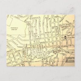 Staunton, VA Vintag Map Postkarte