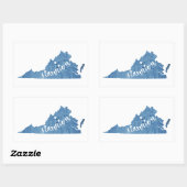 Staunton Virginia Wood Grain Rechteckiger Aufkleber (Blatt)