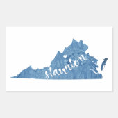 Staunton Virginia Wood Grain Rechteckiger Aufkleber (Vorderseite)