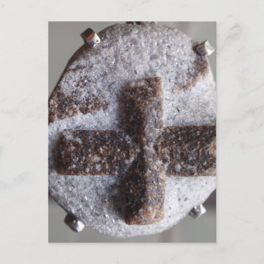 Staurolite , perfekte Kristallüberschneidung Postkarte (Vorderseite)