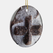 Staurolith, perfekter Kristallschnitt Keramik Ornament (Rechts)