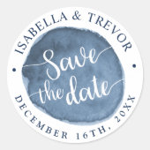 Stausee | Benutzerdefiniert | SAVE THE DATE Runder Aufkleber (Vorderseite)