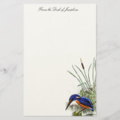 Stausee des Kingfisher Bird Wildlife Wetlands Briefpapier (Vorderseite)