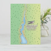 Stausee Kuchurhan Ukraine & Moldau Karte (Stehend Vorderseite)