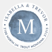 Stausee | Monogramm-Umschlag Aufkleber (Vorderseite)